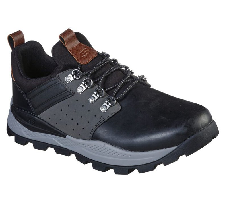 Skechers Herr Svarta/Grå Slip On - Relaxed Fit: Riglen - Albano - Sverige (PKAZD-2583)